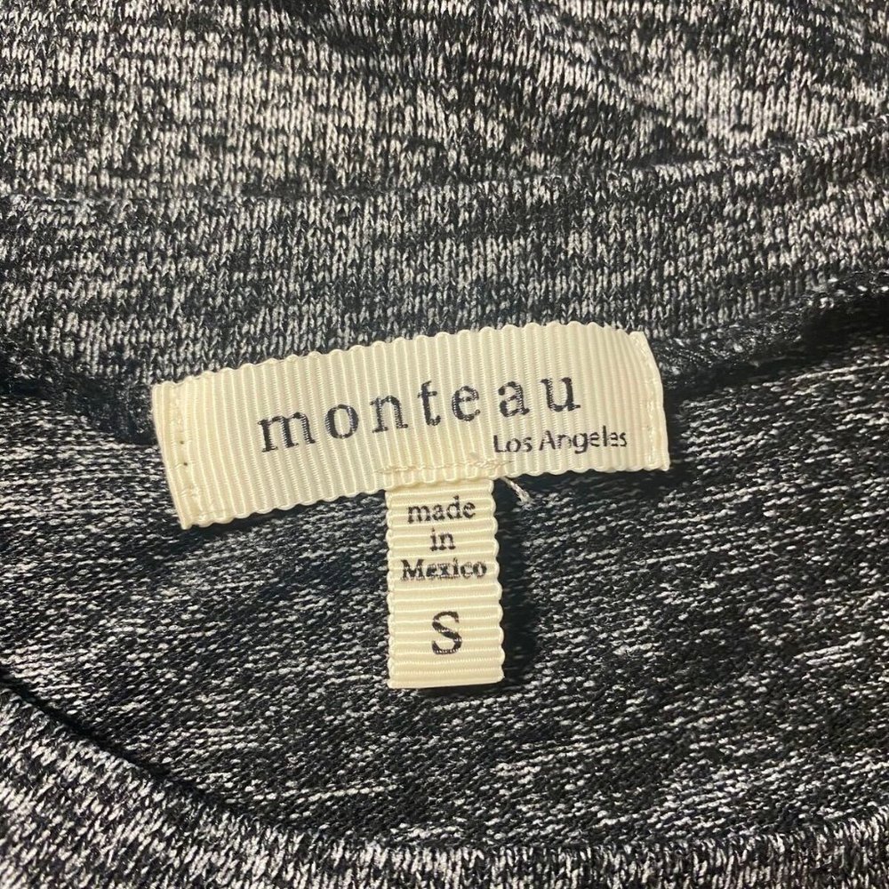 Monteau Gray Asymmetrical Hem Tunic Knit Top - Picture 6 of 7